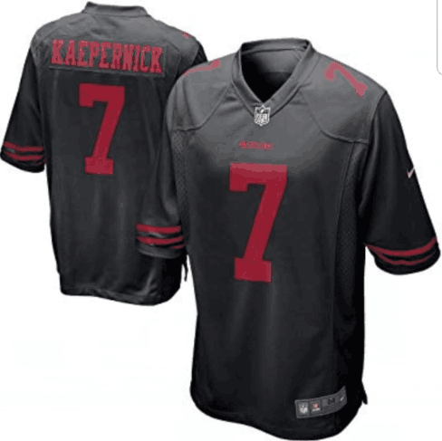 Colin Kaepernick, San Francisco 49ers - Negra - Haga click en la imagen para cerrar